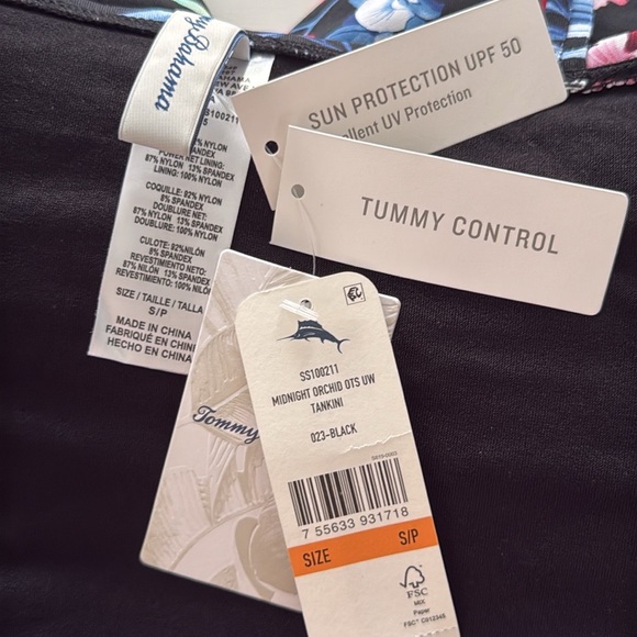 Tommy Bahama Midnight Orchid OTS UW Tankini - Picture 12 of 12